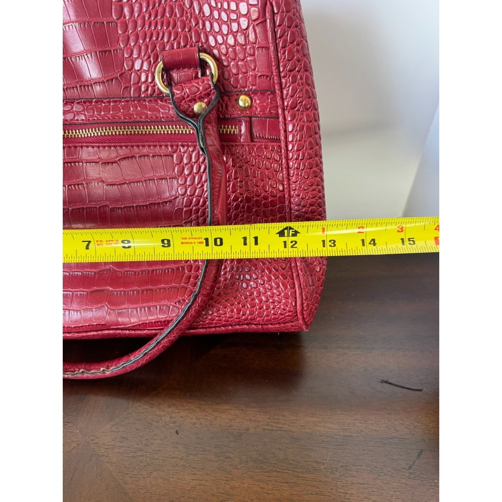 Maroon Red Bueno Vegan Faux Leather Croc Tote Bag for Women - Good‎ Condition - Picture 9 of 9